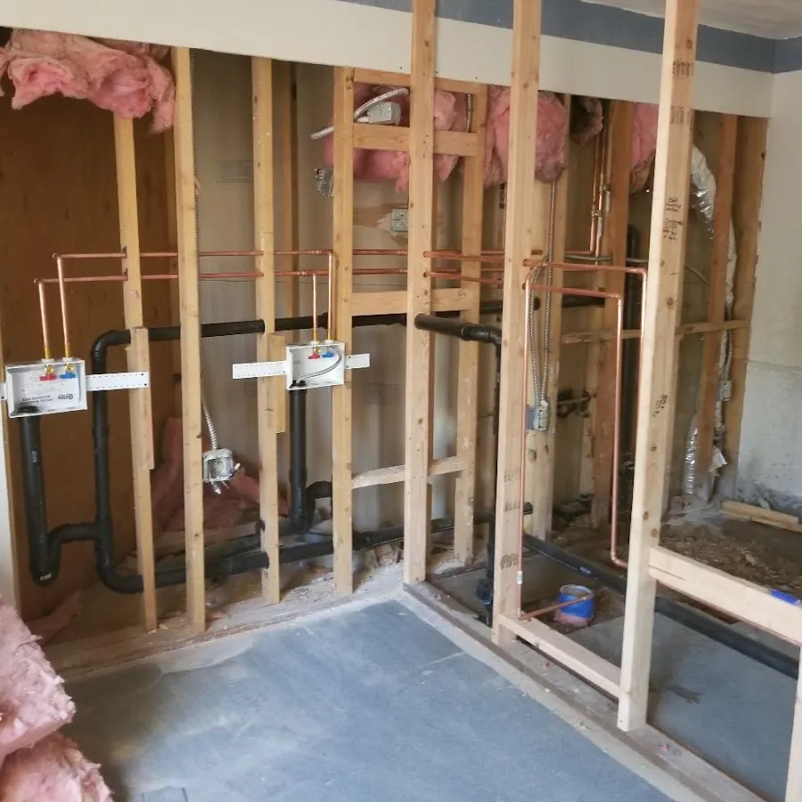 Copper pipe rough-in and plumbing installation in Port Orange